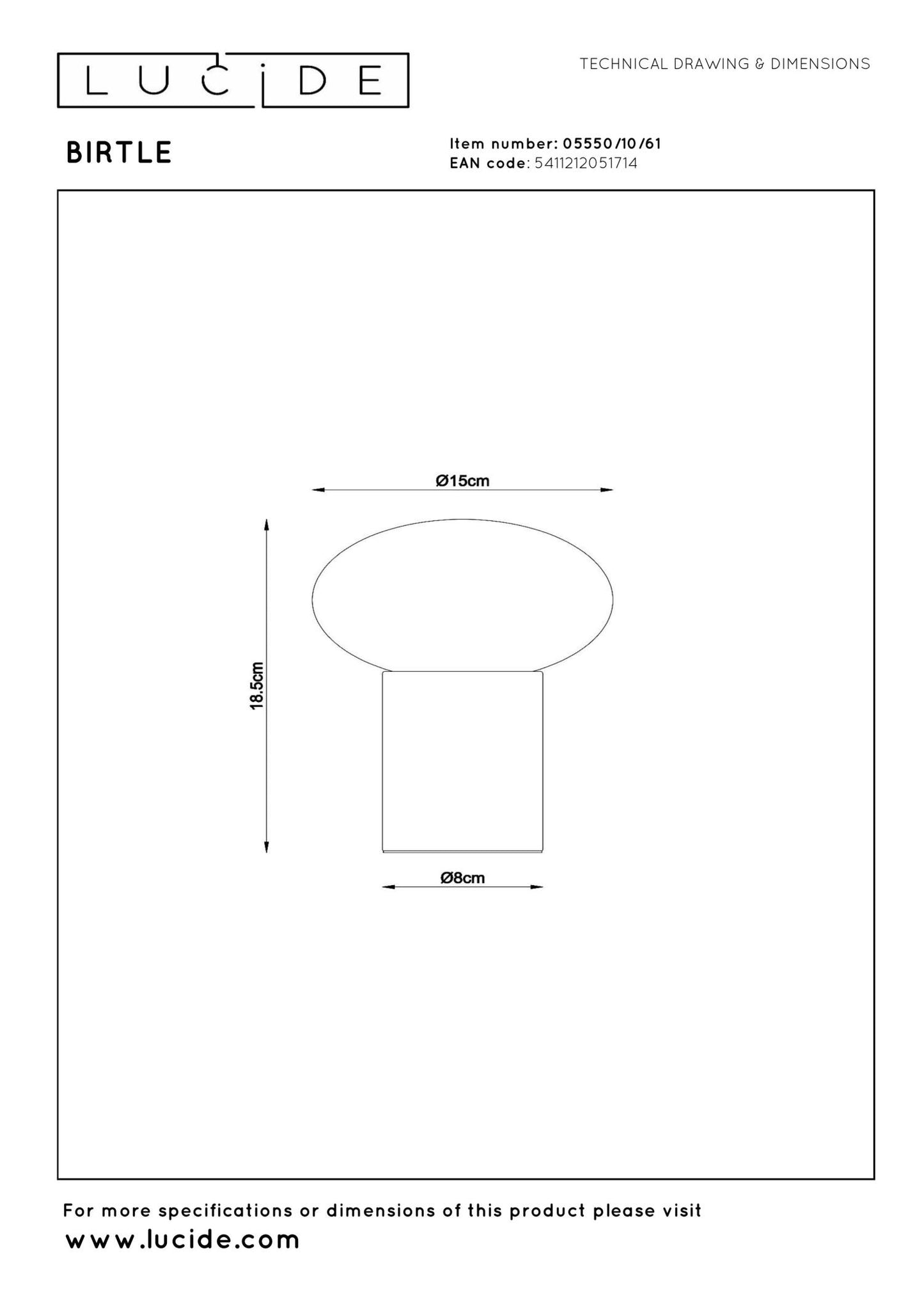 Tafellamp Birtle S E14