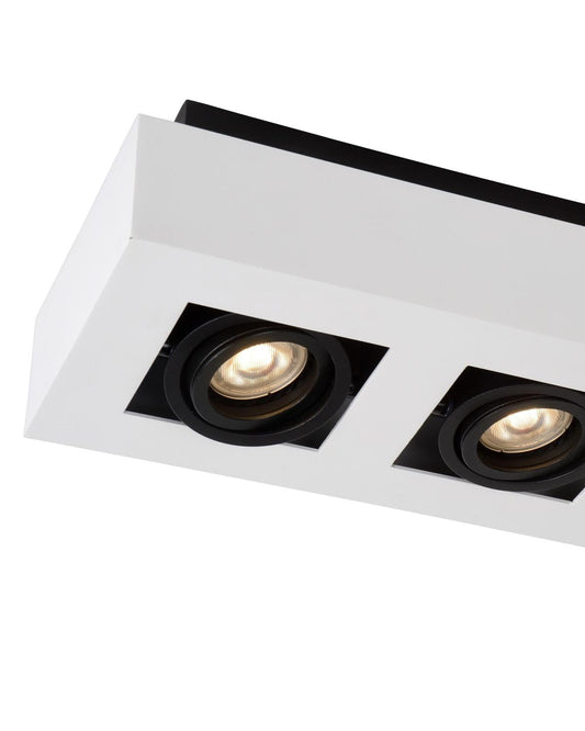 Plafondspot Xirax wit-zwart 3-lichts incl. Led