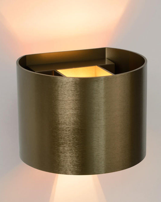 Wandlamp XIO brons rond Incl. Led