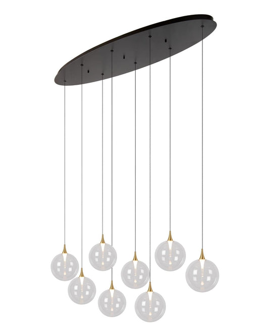 Hanglamp Gisela helder 8-lichts incl. LED
