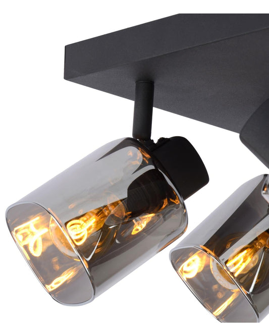 Plafondspot Alion smoke 4-lichts E14