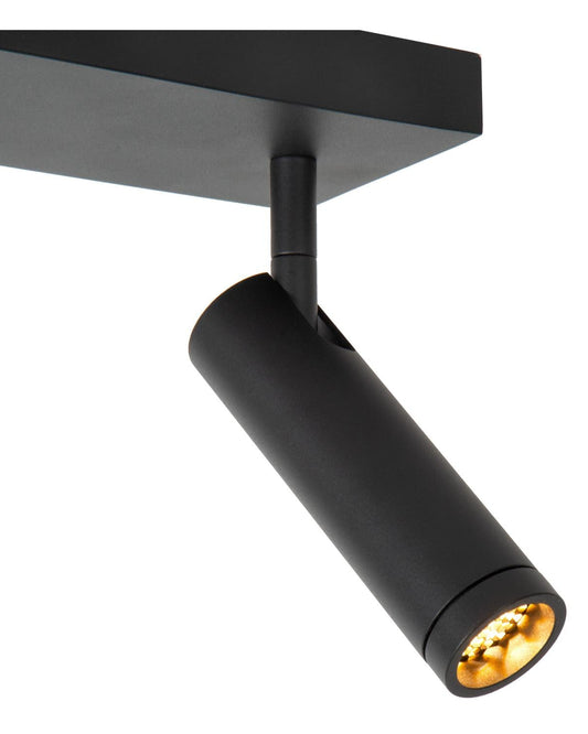 Plafondspot 2xGU10 Zwart