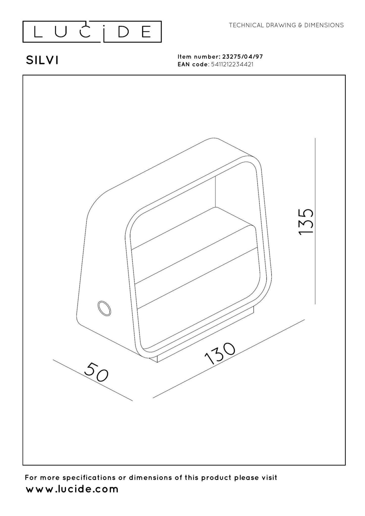 Wandlamp oplaadbaar Silvi brons incl. LED