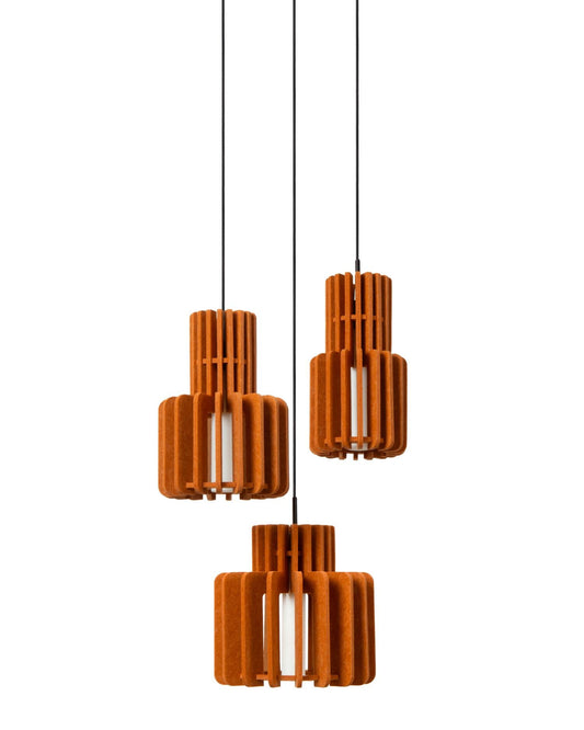 Hanglamp Rollo Terra 3-lichts 3xE27