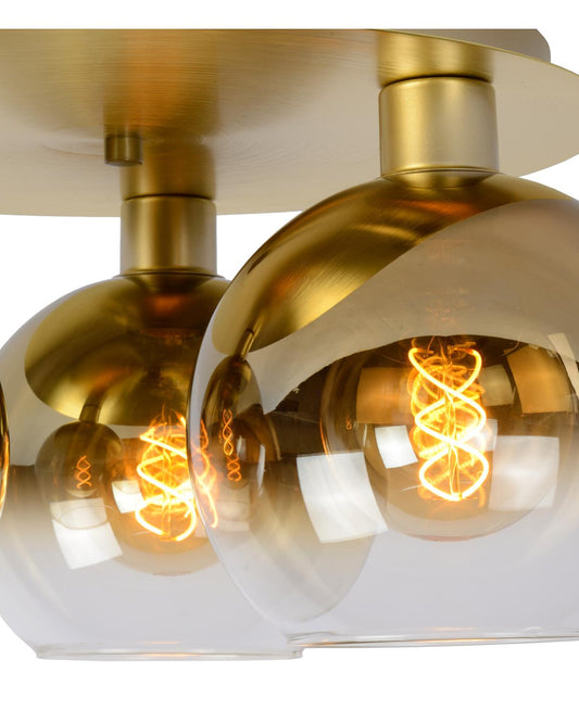 Plafondlamp Marius messing 3xE27