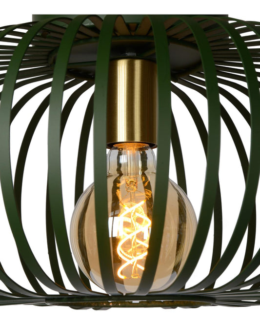 Plafondlamp Manuela zwart-goud E27