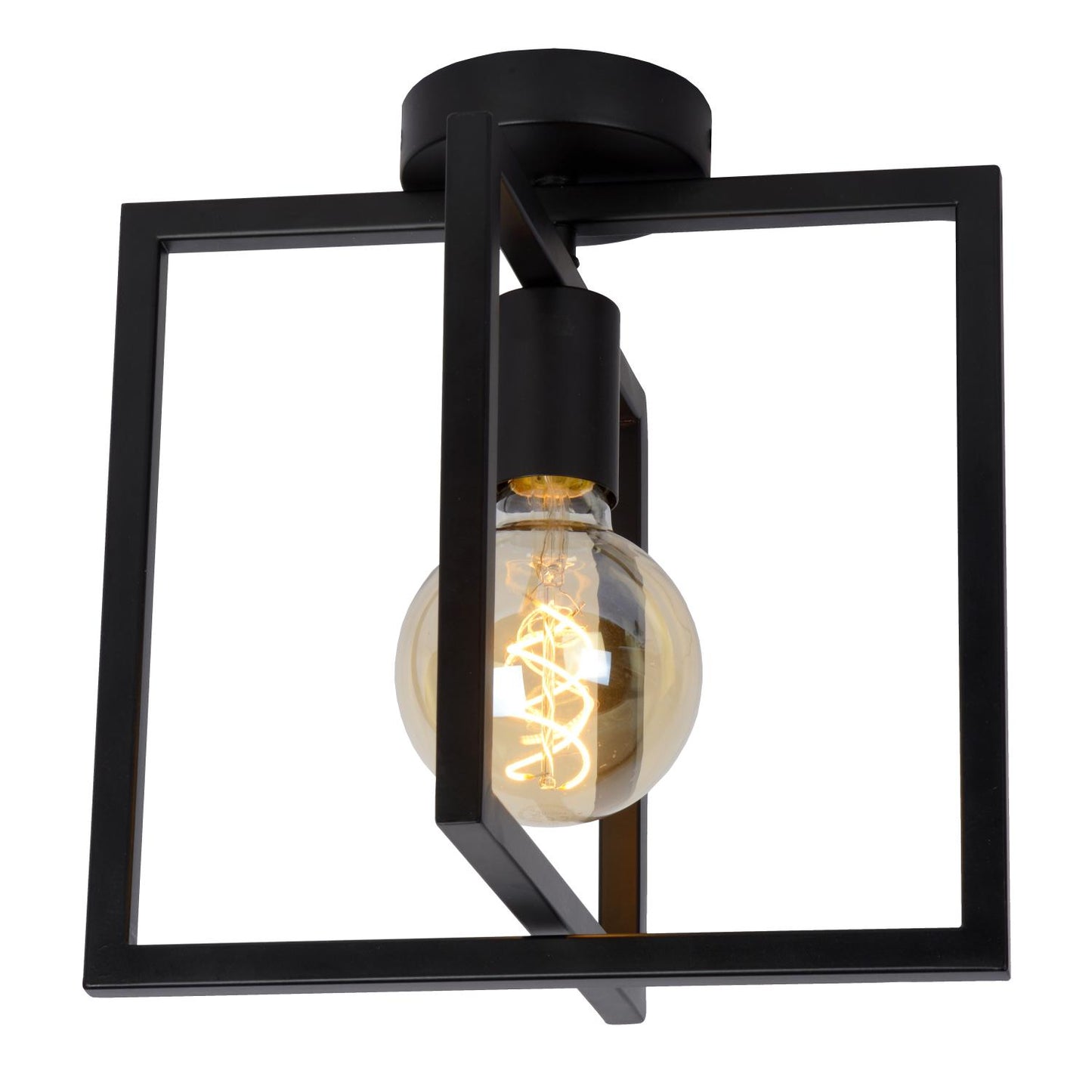 Plafondlamp Luuk vierkant E27