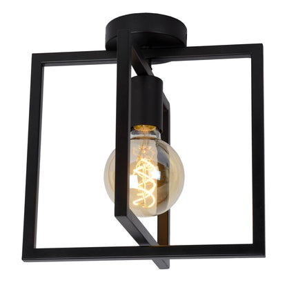 Plafondlamp Luuk vierkant E27