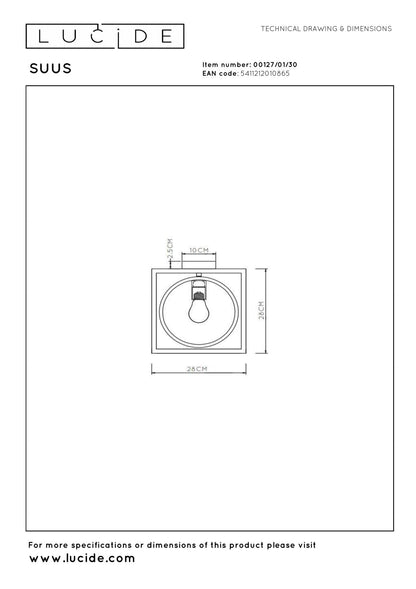 Plafondlamp Suus rond E27