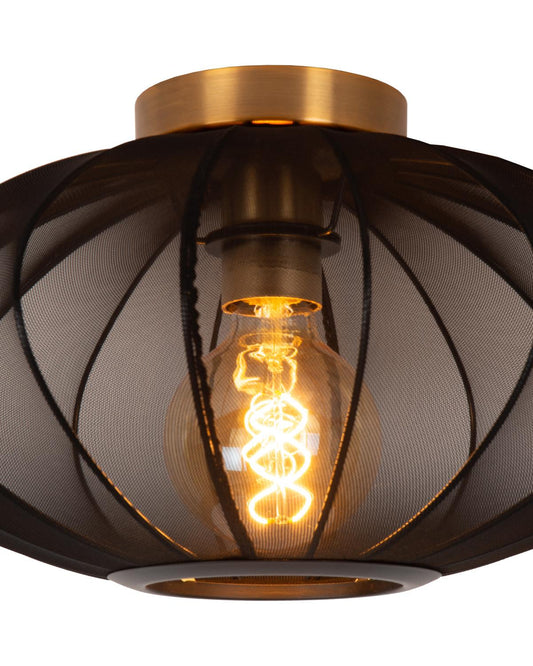 Plafondlamp Corina zwart E27