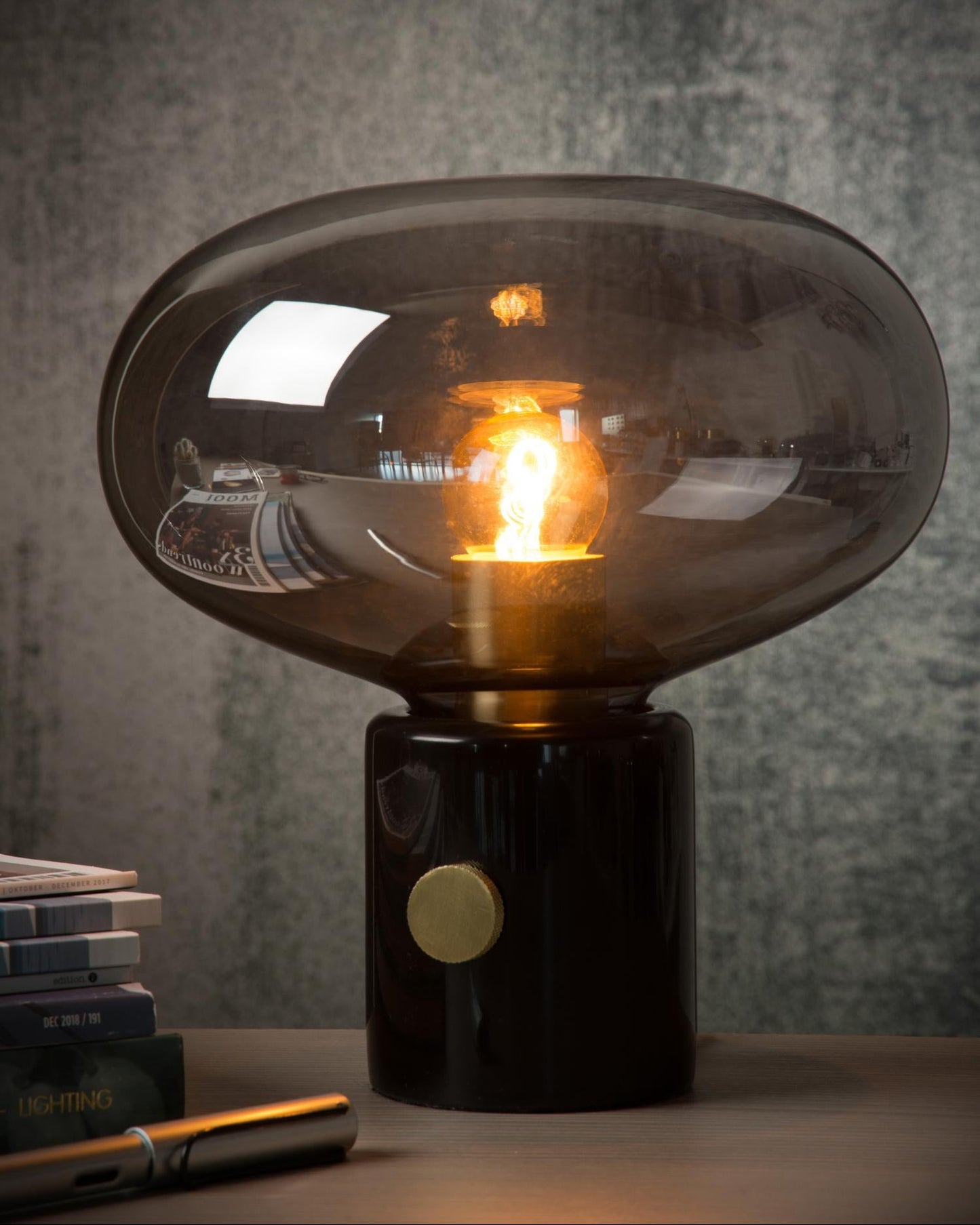 Tafellamp Charlize smoke-marmer E27