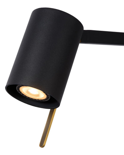 Bureaulamp Lesley zwart-goud GU10