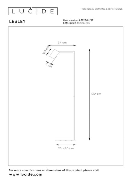 Leeslamp Lesley zwart-goud GU10