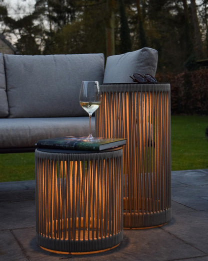 Bijzettafel Led taupe L