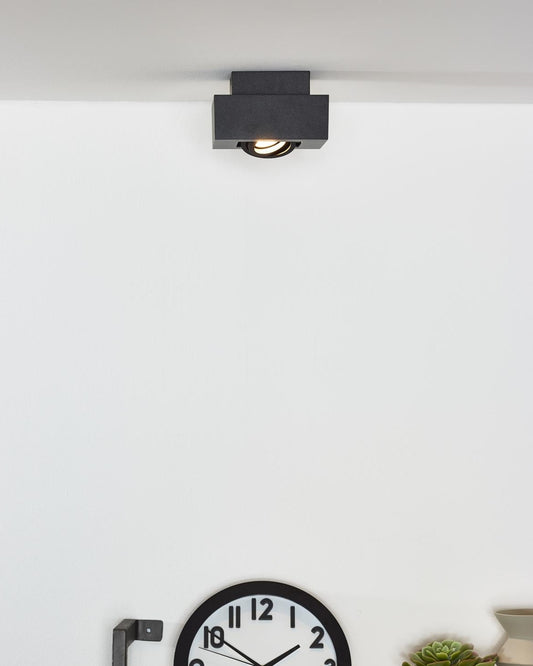 Plafondspot Xirax zwart incl. Led