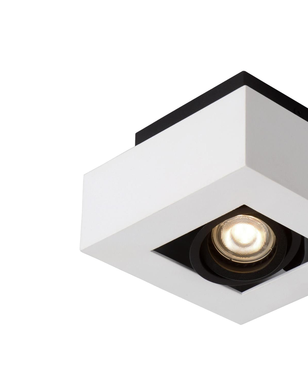 Plafondspot Xirax wit-zwart incl. Led