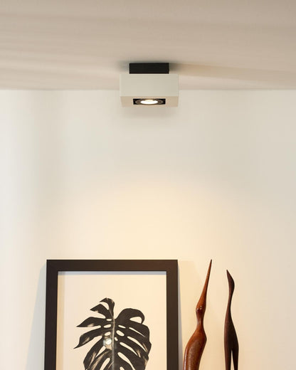 Plafondspot Xirax wit-zwart incl. Led