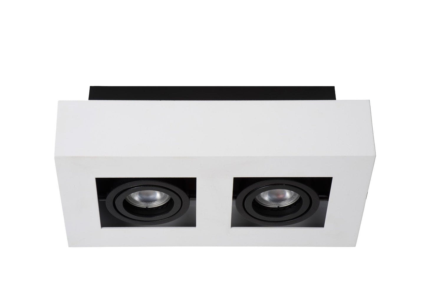 Plafondspot Xirax wit-zwart 2-lichts incl. Led