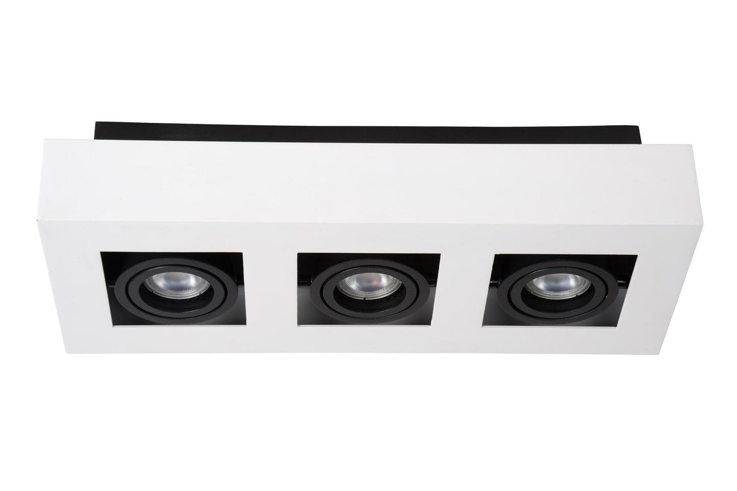 Plafondspot Xirax wit-zwart 3-lichts incl. Led