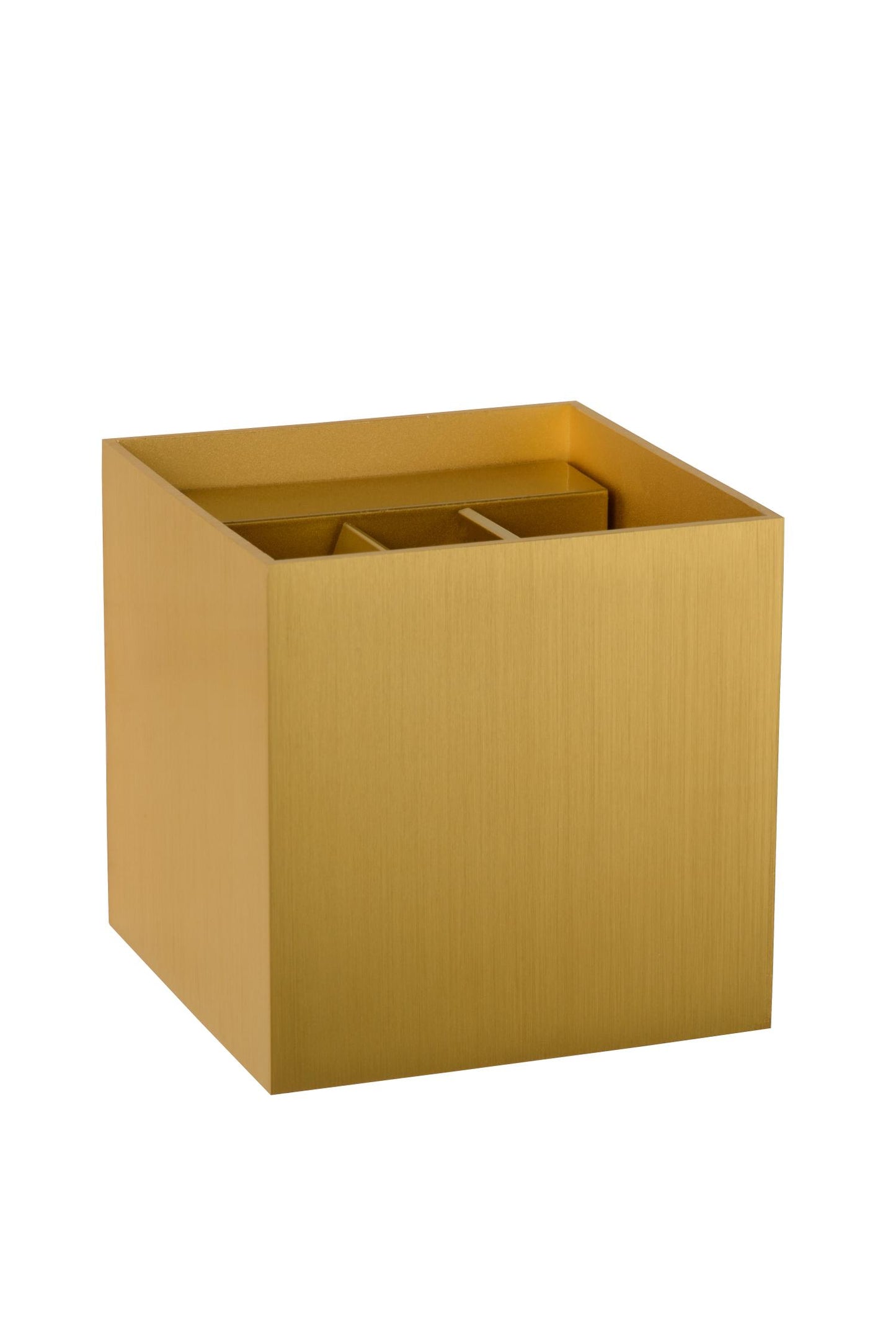 Wandlamp XIO messing vierkant incl. Led