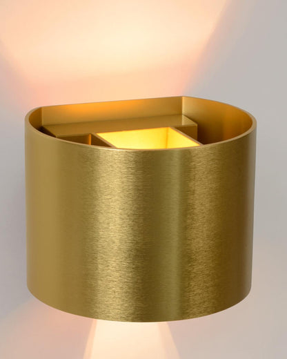 Wandlamp XIO messing rond incl. Led