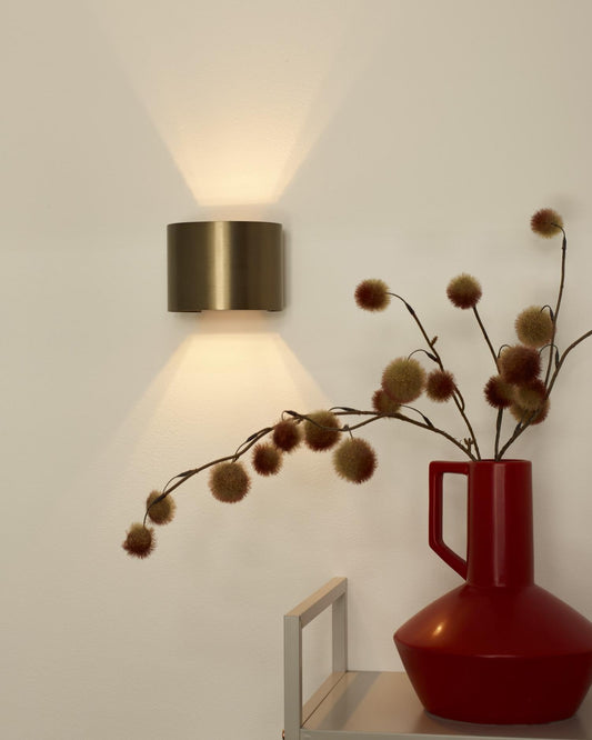 Wandlamp XIO brons rond Incl. Led