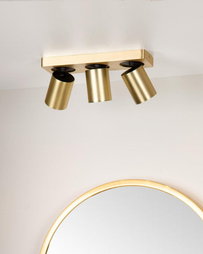 Plafondspot Nigel 3-lichts messing Incl. Led