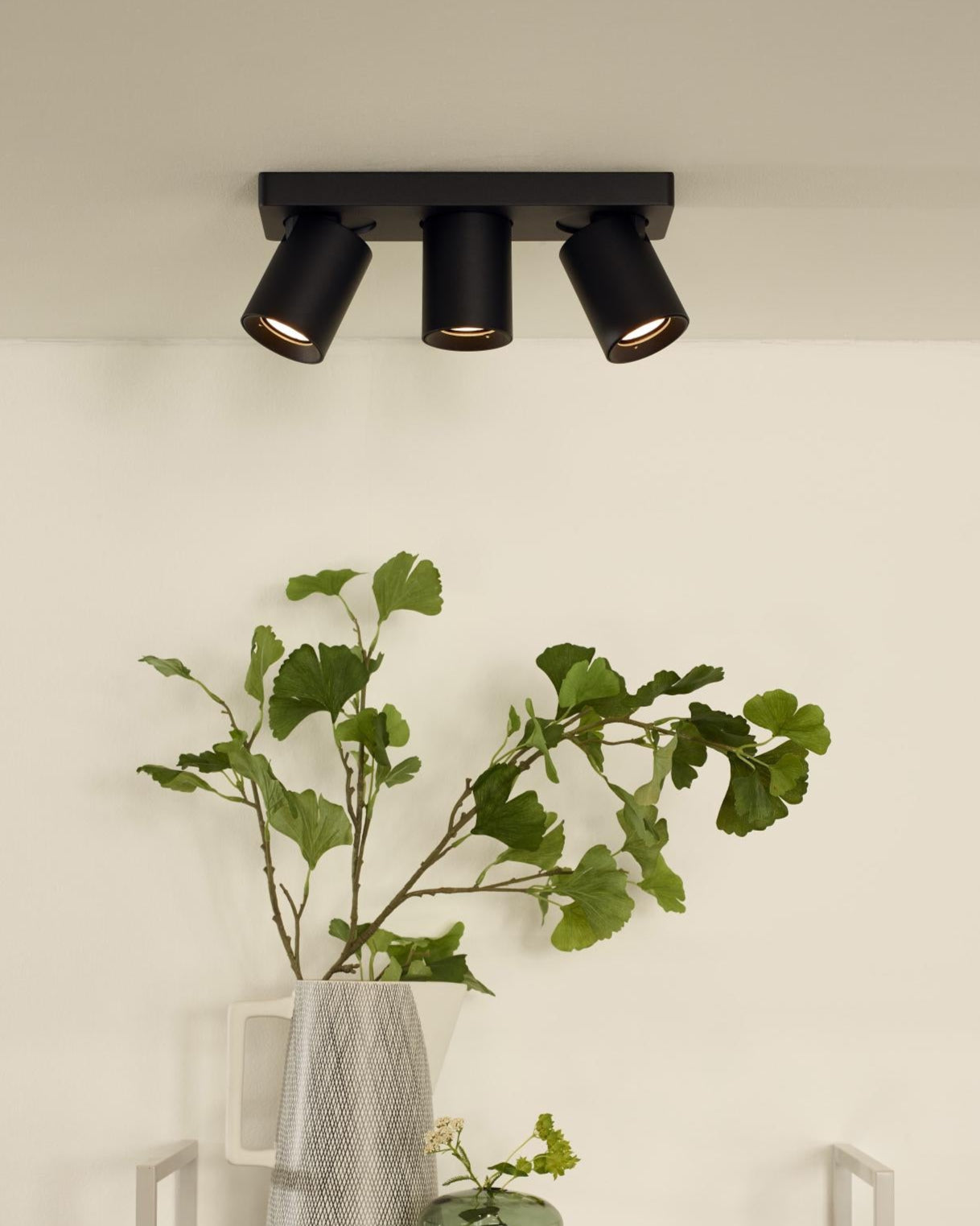 Plafondspot Nigel zwart 3-lichts Incl. 3x GU10