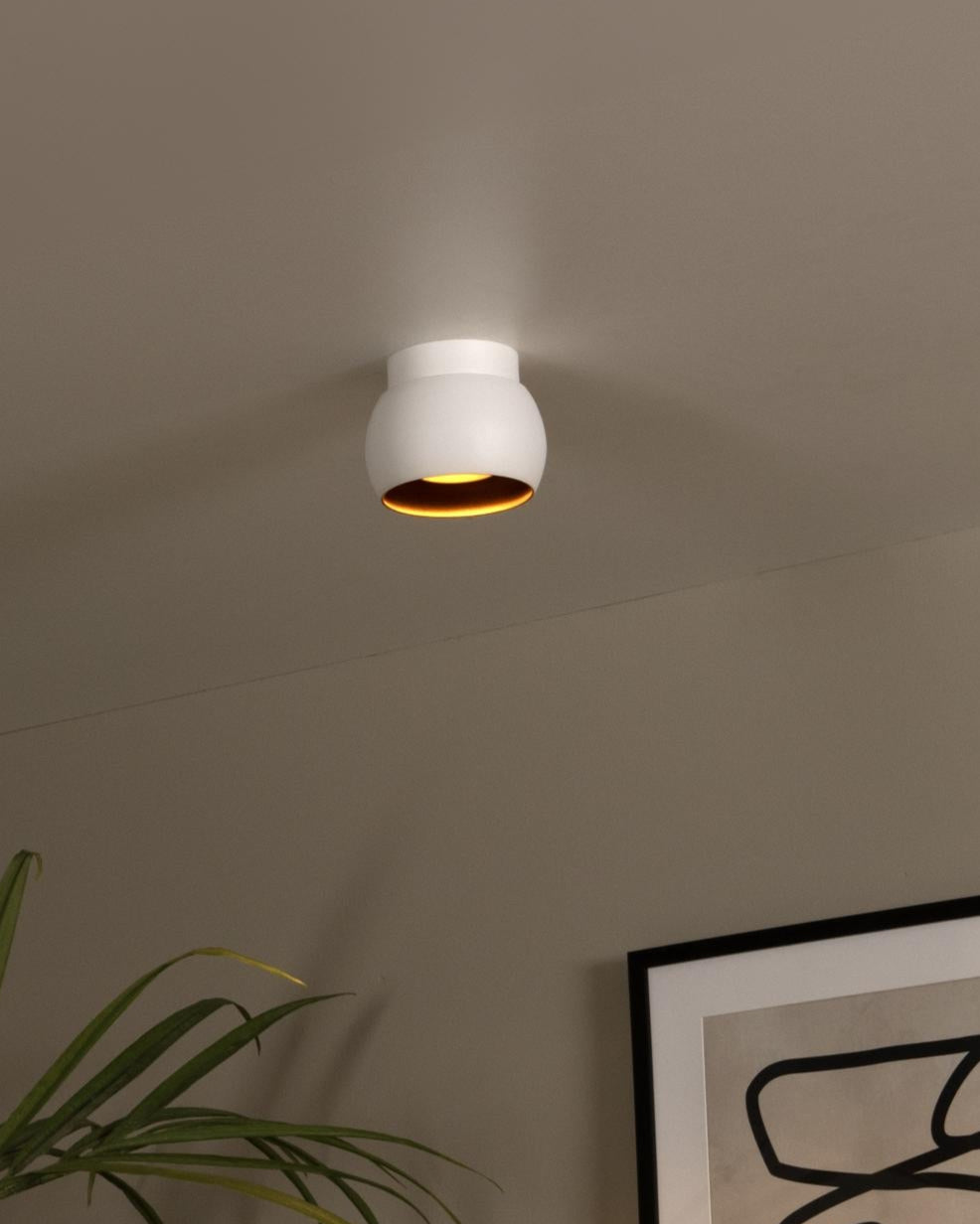 Plafondspot Torben wit-goud GU10