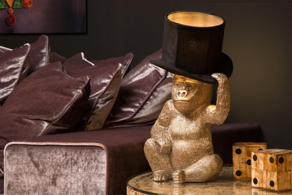 Tafellamp aap met hoed