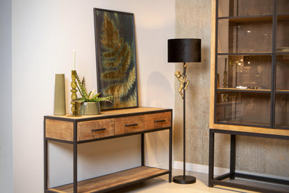 Vloerlamp Extravaganza chimp zwart-goud E27