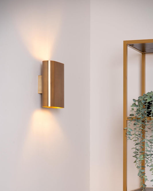 Wandlamp Ovalis messing 2xE14