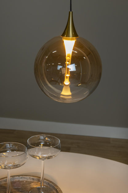 Hanglamp Gisela amber 1-lichts incl. LED