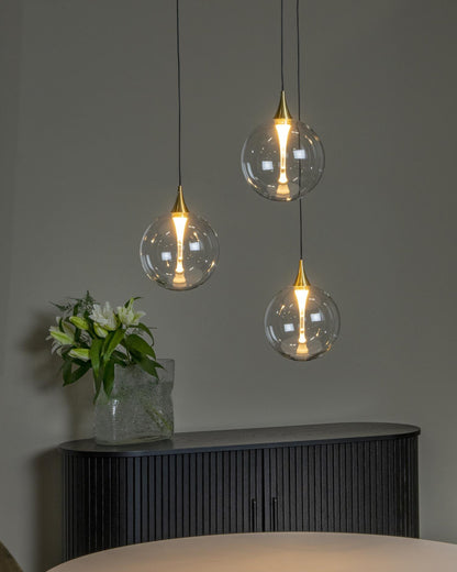 Hanglamp Gisela helder 3-lichts incl. LED