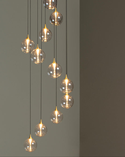 Hanglamp Gisela helder 12-lichts incl. LED