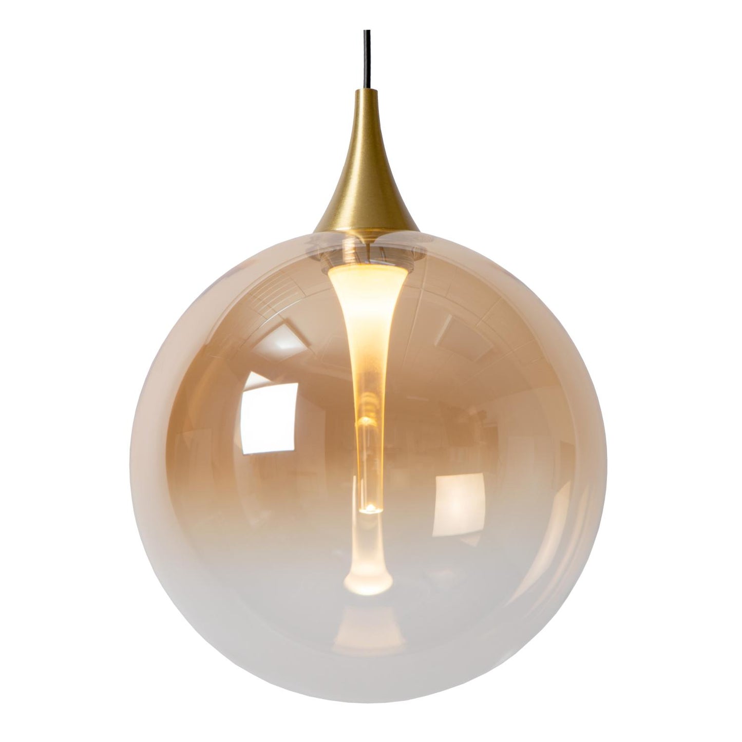 Hanglamp Gisela amber 12-lichts incl. LED