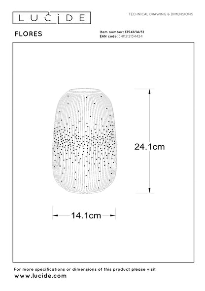 Tafellamp Flores porselein S E14