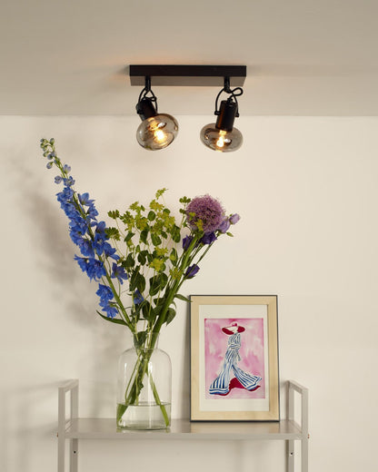 Plafondspot Madee smoke 2-lichts E14