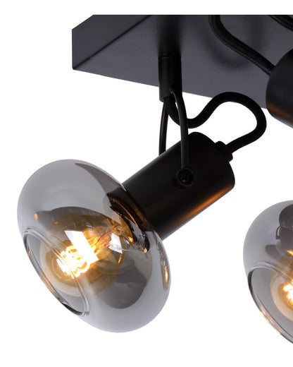 Plafondspot Madee smoke 4-lichts E14