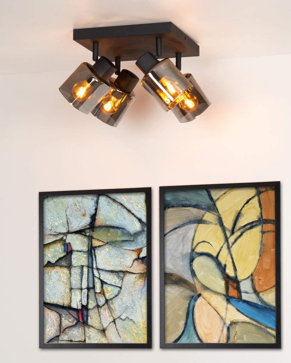 Plafondspot Alion smoke 4-lichts E14