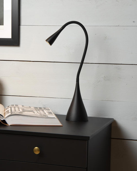 Bureaulamp Zozy mat zwart 3-standen