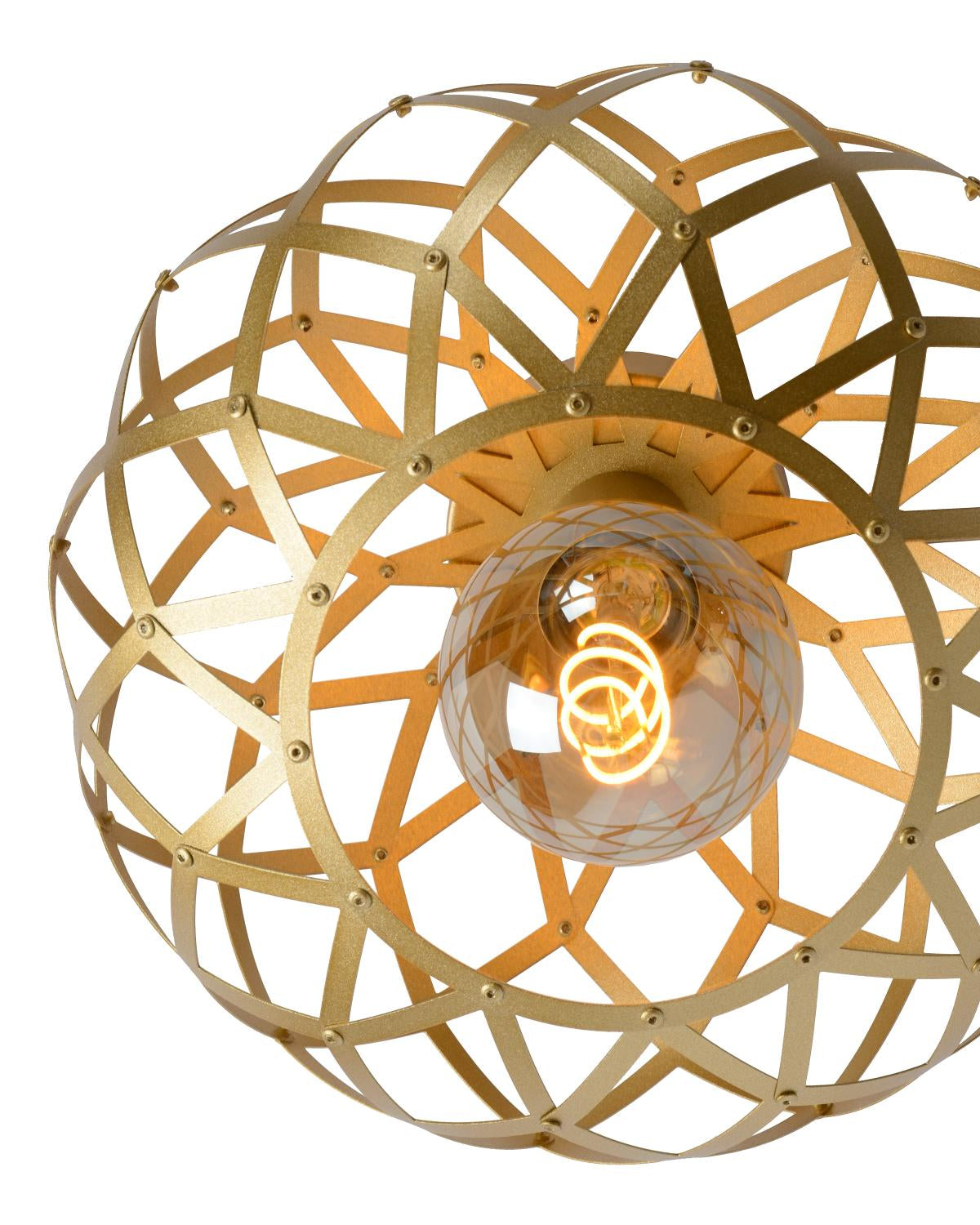 Plafondlamp Wolfram goud E27