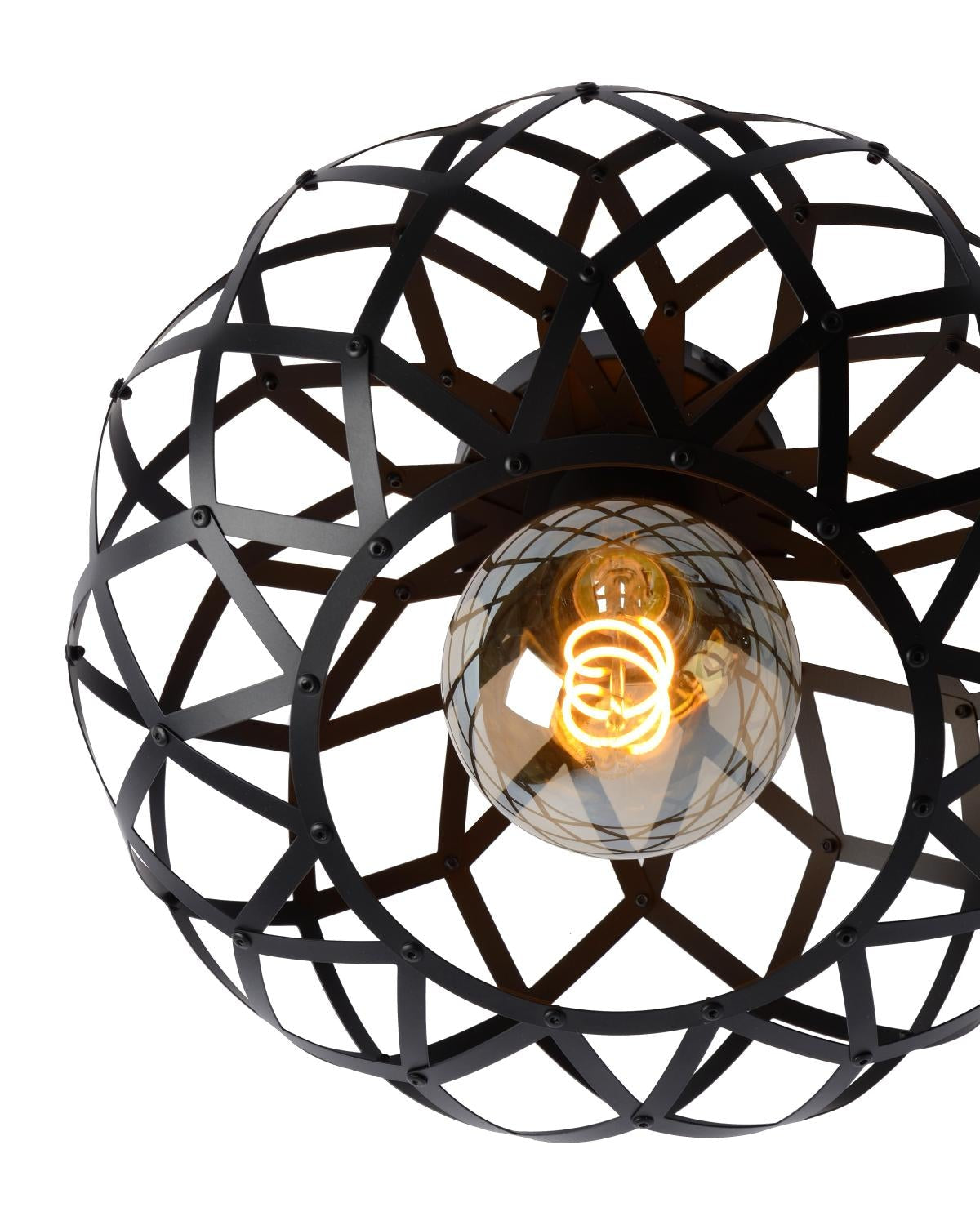 Plafondlamp Wolfram zwart E27