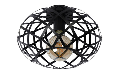Plafondlamp Wolfram zwart E27