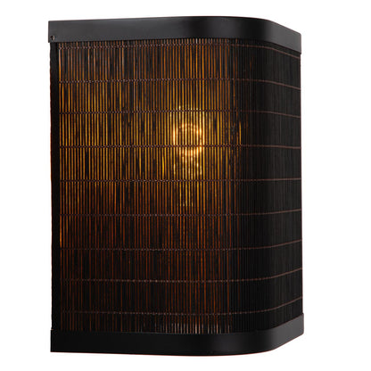 Wandlamp Tagalog zwart-goud E27