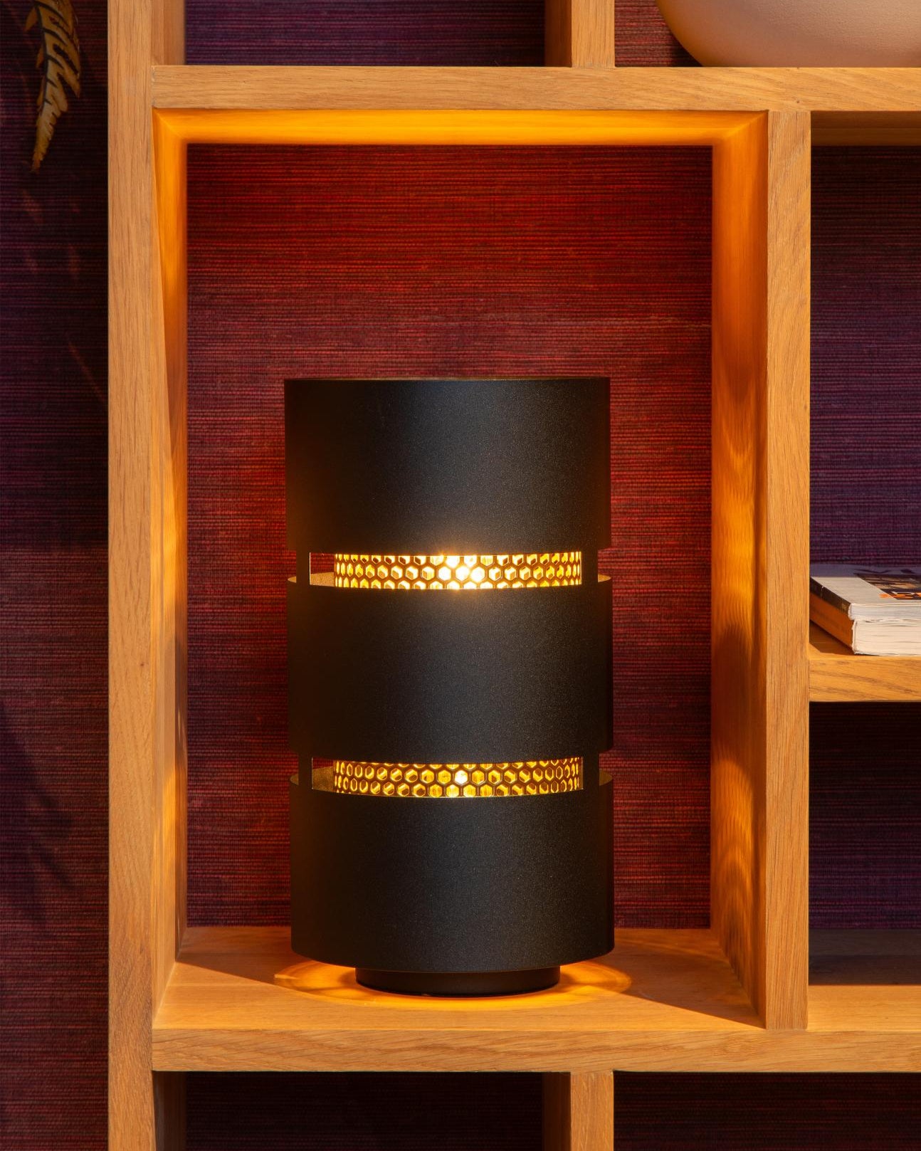 Tafellamp Rosas zwart-goud E27