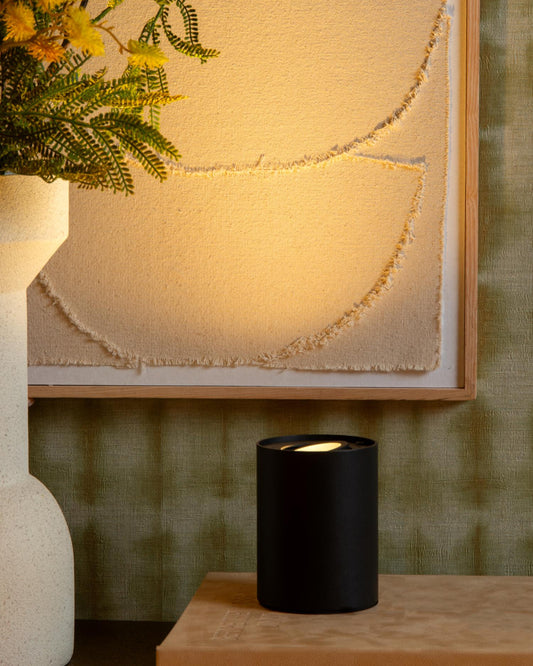 Grondspot Tube zwart 3-standen