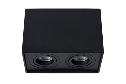 Plafondspot Tube zwart 2x GU10