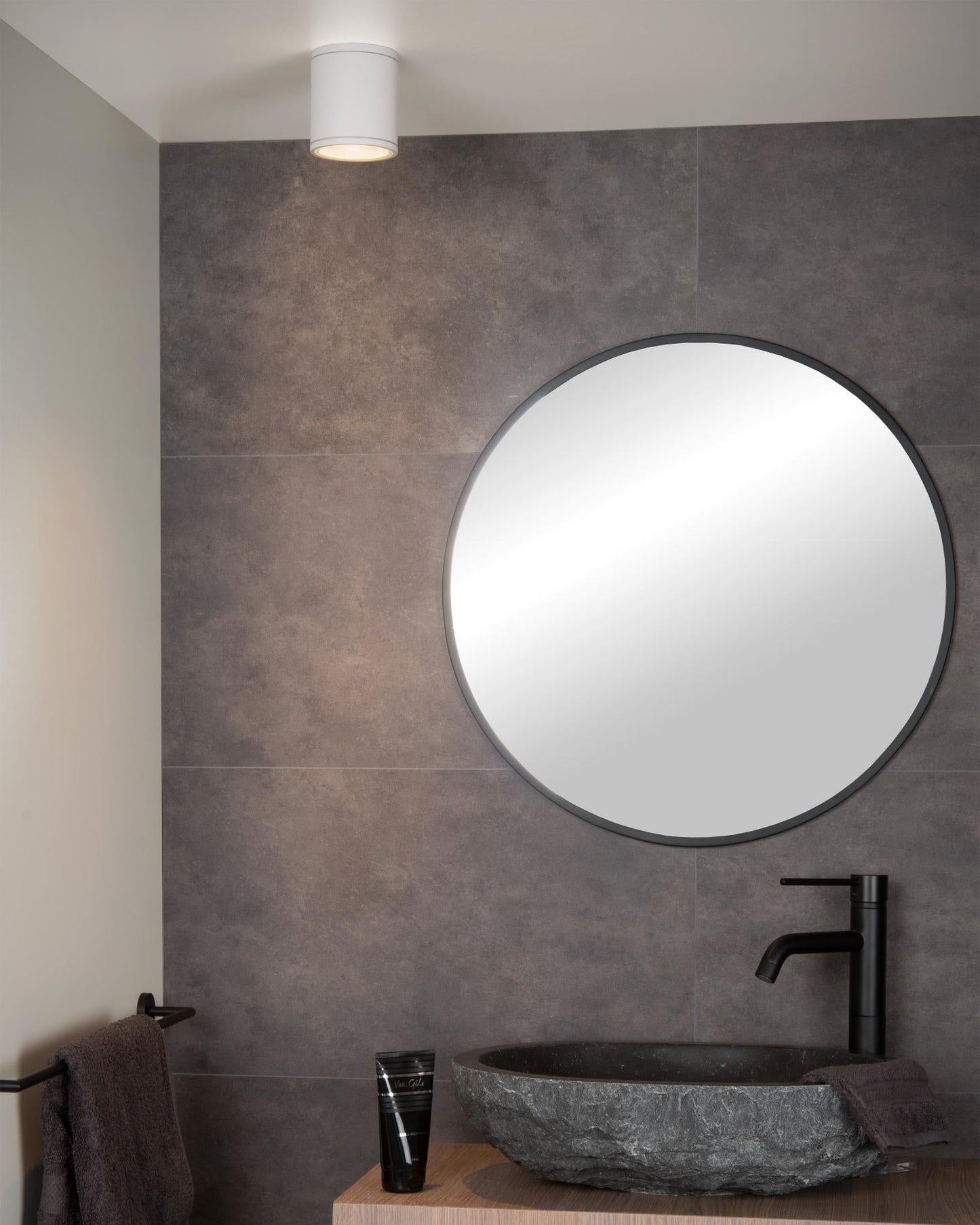 Plafondspot Badkamer/buiten rond wit