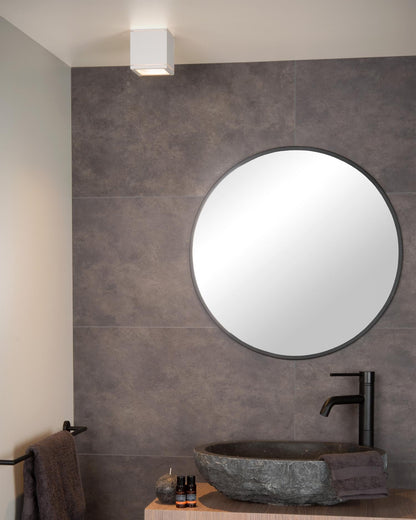 Plafondspot Badkamer/buiten vierkant wit